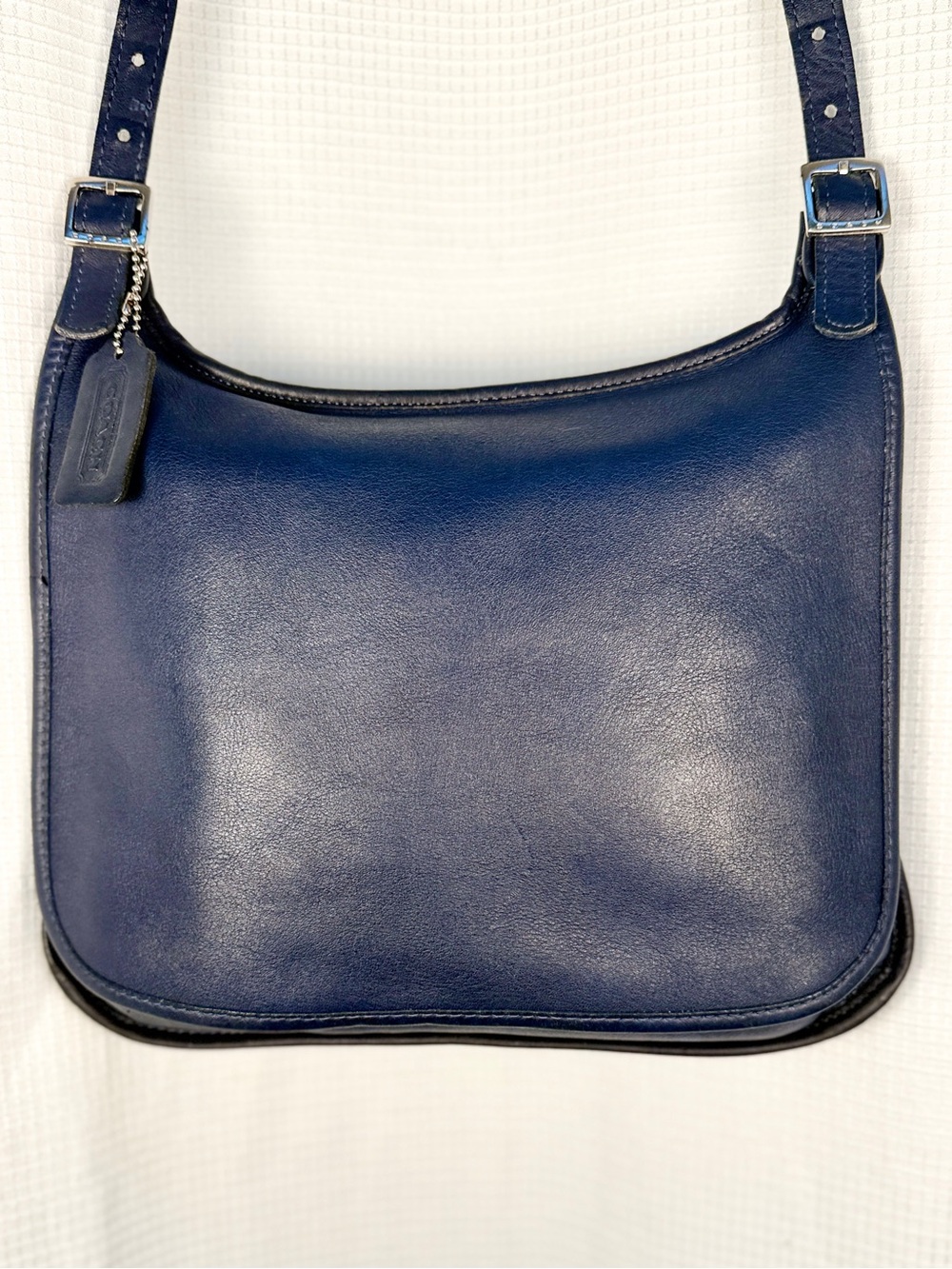 Coach 9134 Hippie Flap Crossbody Navy Leather Vintage 1996 Made in USA EUC
